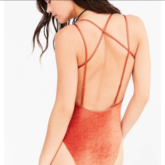 Urban Outfitters Tops - Strappy velvet bodysuit